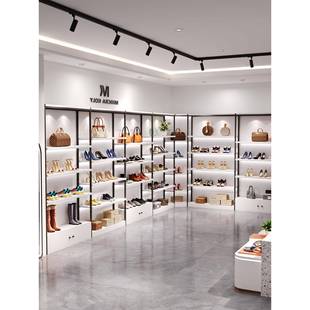 男女鞋子展示架鞋店专用鞋架服装店商用陈列鞋柜卖鞋多层落地货架