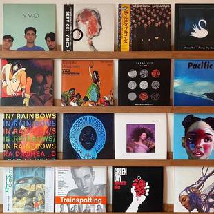 实木黑胶唱片架唱片墙架装饰一字架CD架唱片收纳架碟片专辑展示架