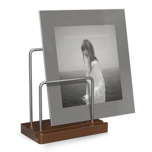 黑胶唱片展示支架LP黑胶柜CD架垂直收纳唱片可上墙实木展示架现货