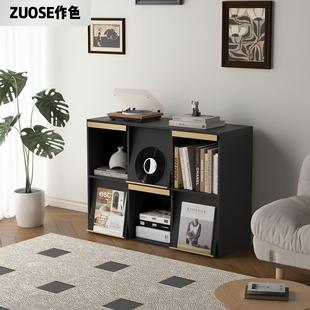 黑胶专辑展示架唱片收纳架唱片机置物架cd机储物柜游戏光盘放置架