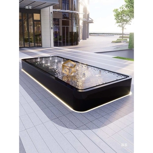 户外不锈钢水景池售楼部喷泉流水摆件循环水酒店涌泉景观水池