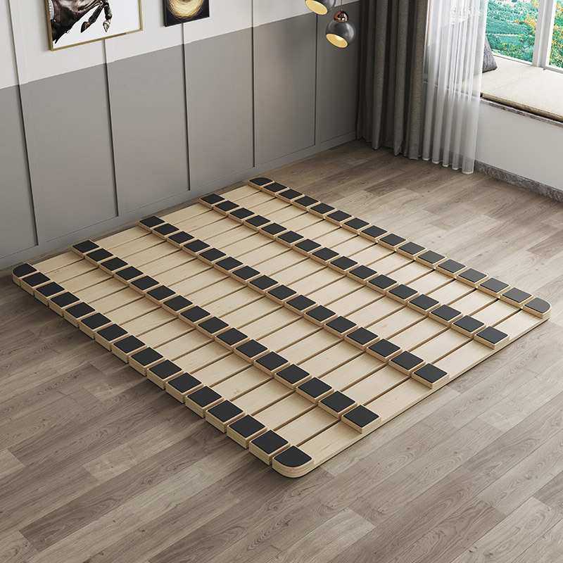 防潮排骨架床架实木榻榻米透气折叠硬床板杉木床垫架子1.5米1.8米