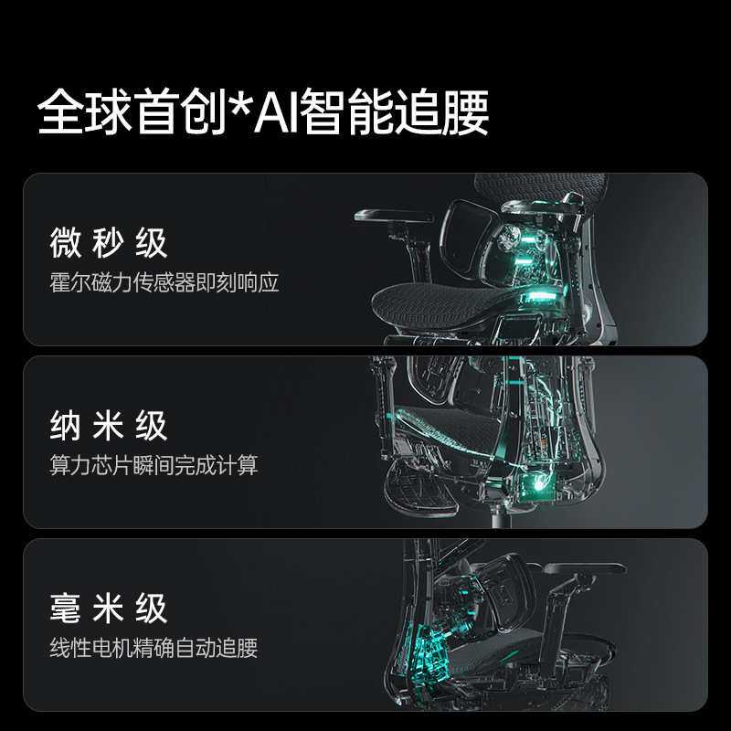 黑白调X7智能人体工学椅电动按摩电脑椅久坐椅子电竞椅座椅办公椅