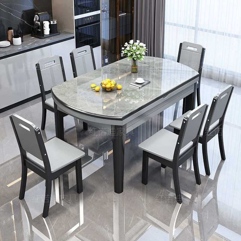 餐桌岩板餐桌椅组合可伸缩圆桌小户型餐桌家用实木餐桌两用饭桌子,鲜花速递/花卉仿真/绿植园艺,割草机/草坪机,淘宝优惠券,粉丝福利购,淘宝优惠卷