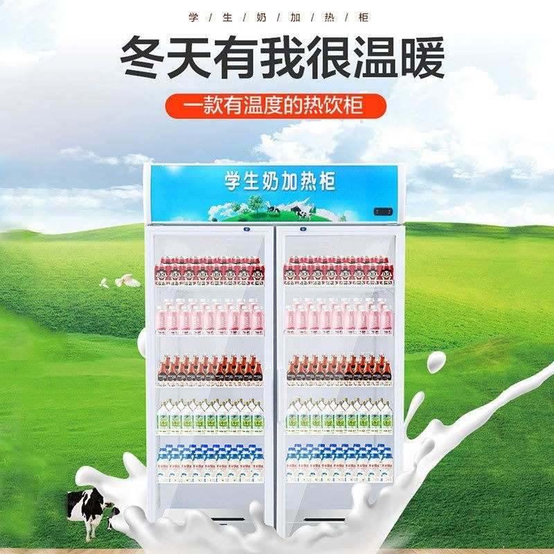 热奶柜保温柜热饮柜商用学生奶加热柜食品立式双门超市恒温展示柜