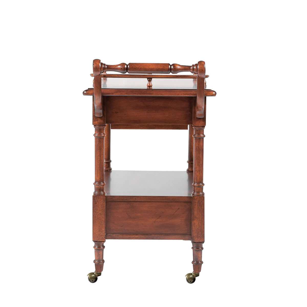 福溢家居系列家具欧式实木雕花翡冷翠手推餐车