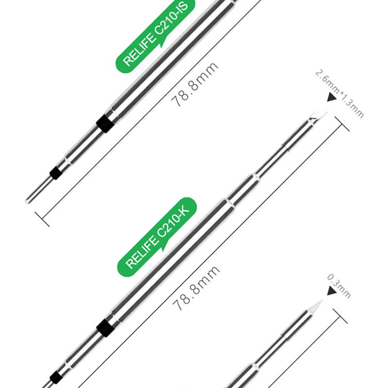 国产速通精诚恒温焊台通用C210 T26D烙铁头发热芯直尖弯头刀头