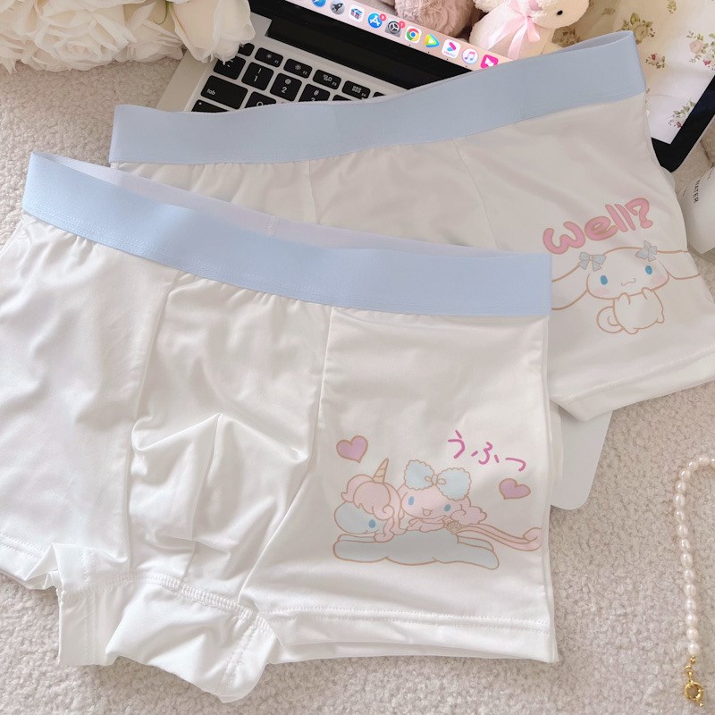 猛男大耳狗~ 日系卡通可爱甜美牛奶丝内裤亲肤透气学生四角裤男