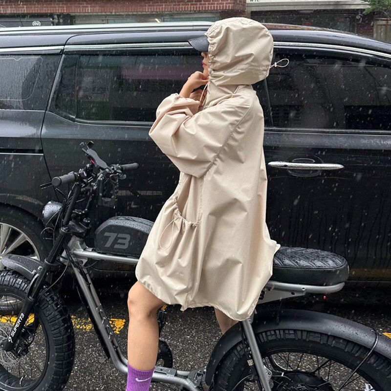 chic小众慵懒风拉链式大口袋短外套