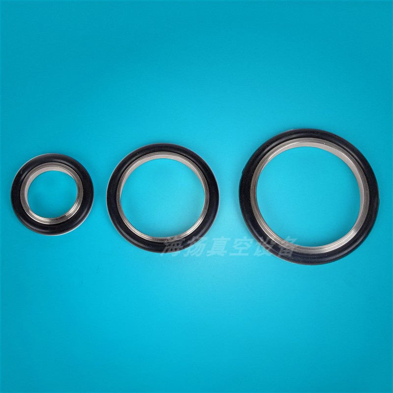 KF不锈钢真空中心支架密封圈橡胶O型氟胶圈卡箍 KF10/16/25/40/50
