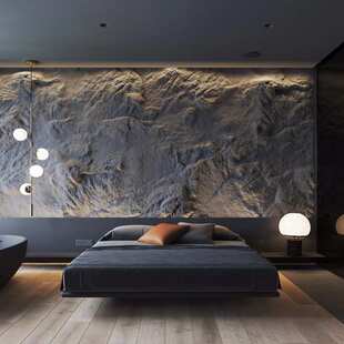 熔积岩容积岩劈开岩大板PU岩石板岩壁巉峻背景PU山岩石板人造石