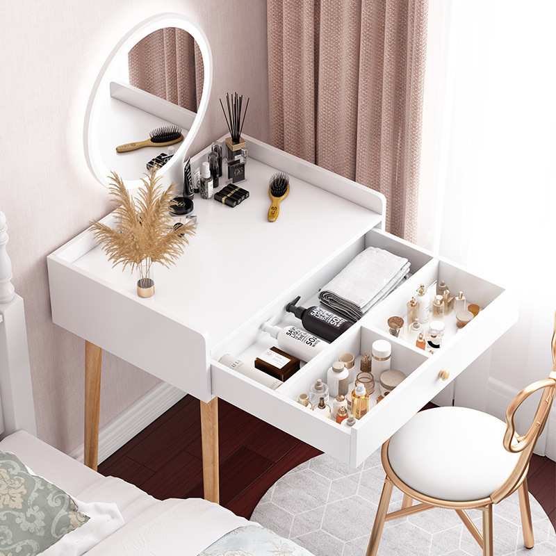 梳妆台化妆桌子一体卧室少女房间小户型网红现代床边简约化妆柜台