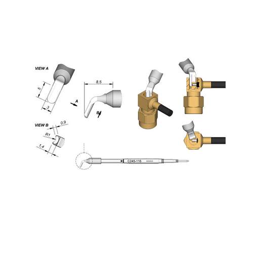 西班牙 JBC C245116 焊接连接器内部R.1引线烙铁头C245-116