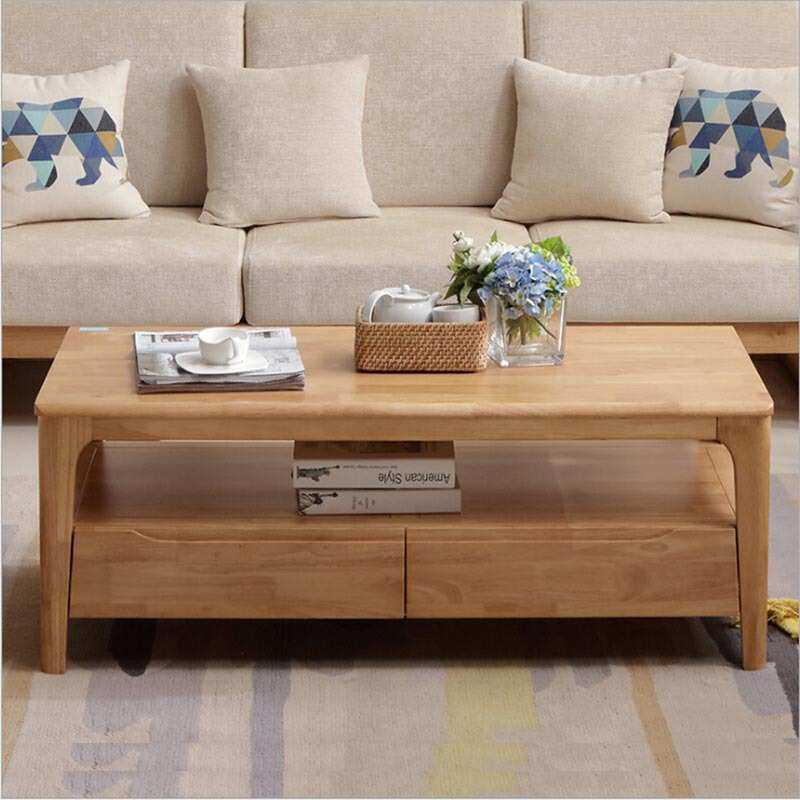 北欧全实木茶几带抽屉简约现代小户型1.2m长方形双层四抽轻奢风,电子元器件市场,其它元器件,淘宝优惠券,粉丝福利购,淘宝优惠卷