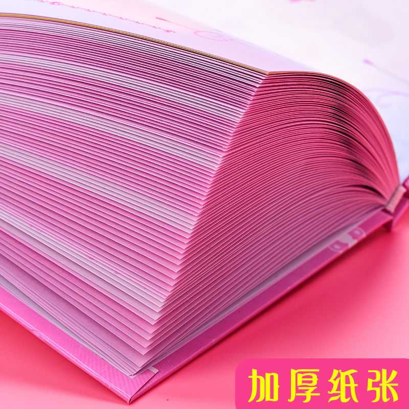 公主密码锁日记本小学生笔记本带锁少女心儿童可爱卡通手绘创意多