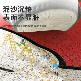 卡通喜庆耐脏丝圈脚垫家用门口防滑地毯 入户门垫进门地垫2024新款