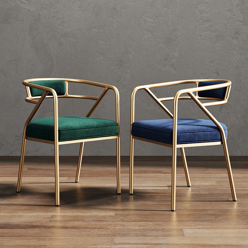 北欧轻奢餐椅家用化妆椅铁艺靠背椅子现代简约咖啡厅会议洽谈椅,住宅家具,餐椅,淘宝优惠券,粉丝福利购,淘宝优惠卷