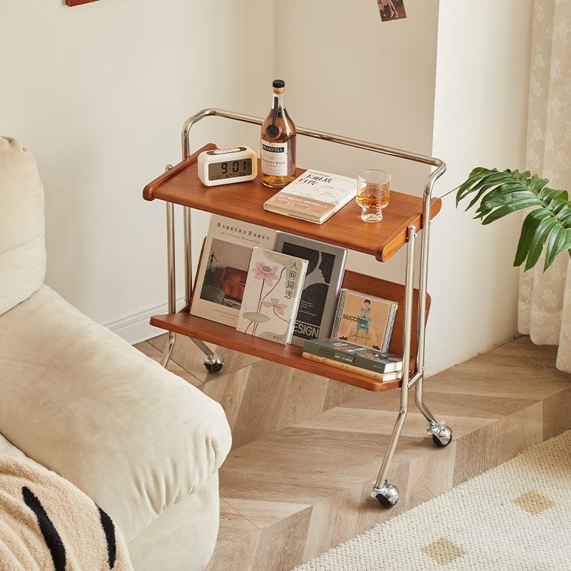 中古小推车客厅简约创意可移动沙发茶边几卧室网红床边复古置物架,住宅家具,移动边几/推车,淘宝优惠券,粉丝福利购,淘宝优惠卷