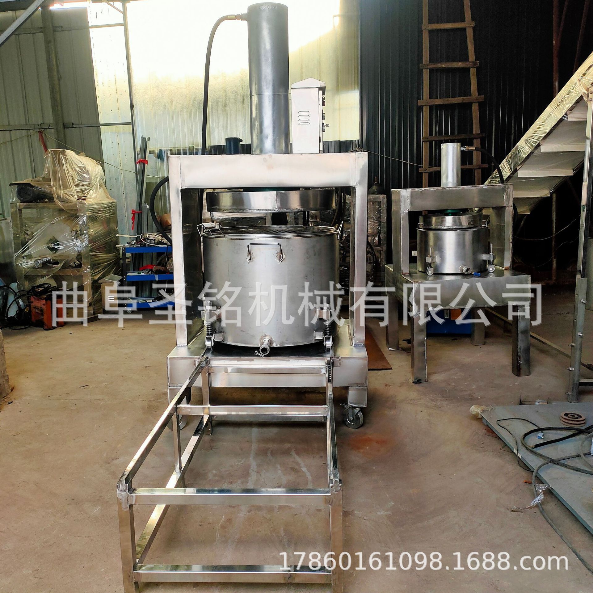 商用酒糟压榨机 双桶轮换式米酒压榨机 大型山楂果酒压榨机