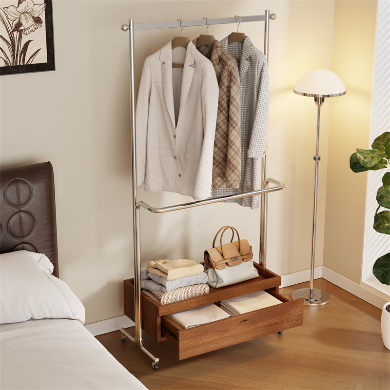 不锈钢衣帽架落地挂衣架