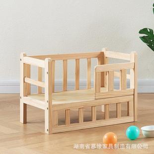 通用大小型犬可拆洗离地泰迪猫窝 狗窝狗床实木宠物床网红大型四季
