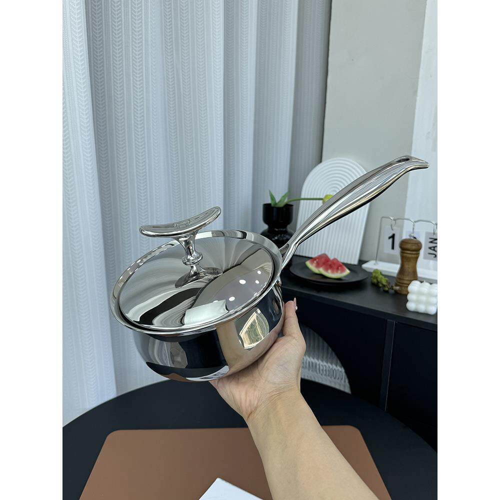 18/10不锈钢加厚奶锅汤锅食物补充小锅方便面婴儿煮面汤热牛奶小