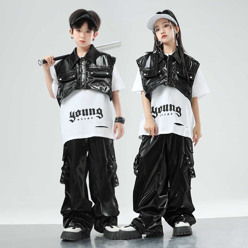 儿童街舞服男童酷帅亮黑色马甲架子鼓套装女童爵士舞蹈走秀演出服,童装/婴儿装/亲子装,儿童演出服,淘宝优惠券,粉丝福利购,淘宝优惠卷