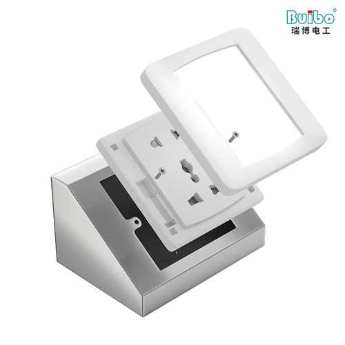 A系列实验室插座底盒86面板插座盒接线盒明装岛式斜面面板底盒