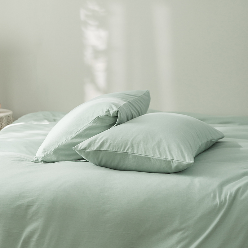 日式裸睡天竺棉四件套纯棉被套床单全棉有弹性针织棉双人1.8米床