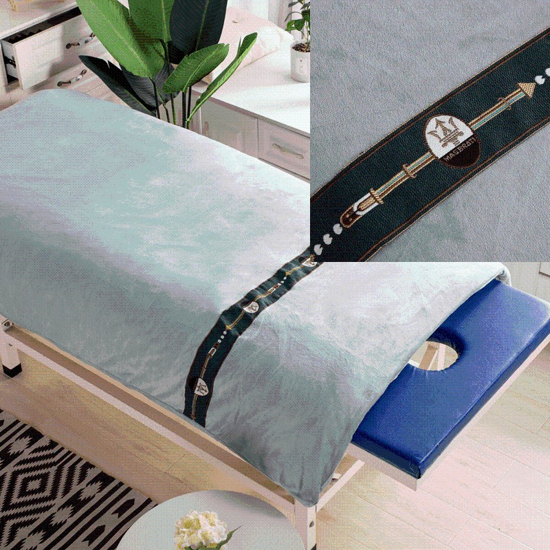 美容床院被子被套水晶绒保暖单件足浴推拿按摩被罩可拆洗加厚冬被