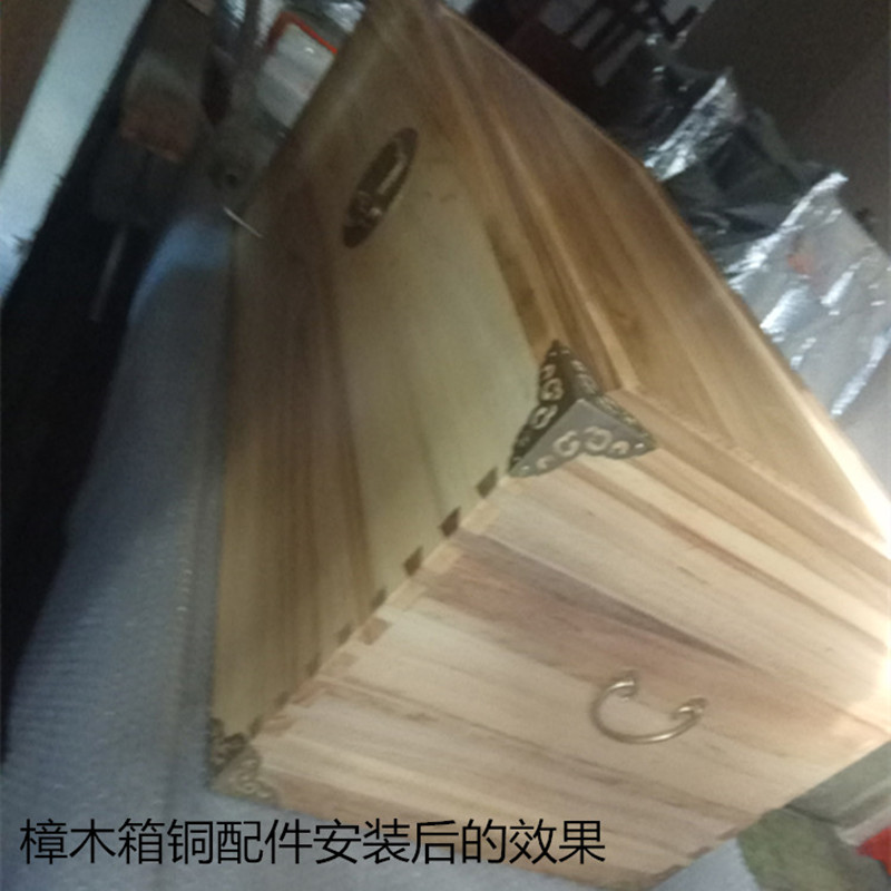中式仿古纯铜金属包角护角古铜樟木箱角花包边家具五金铜配件