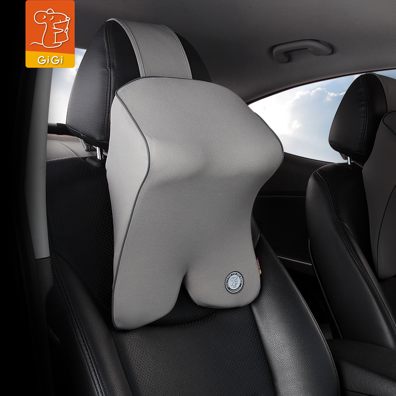 gigi汽车头枕护颈枕记忆棉四季车用座椅靠枕颈椎枕靠奔驰宝马枕头