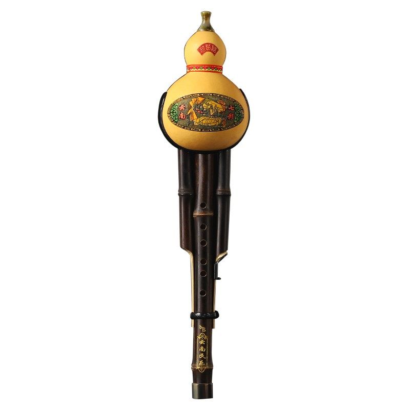 天然葫芦丝乐器初学者C调降BF调防摔儿童小学生专用紫竹七孔刻字