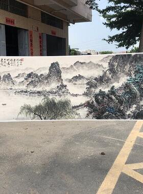 蔡景星 借问西湖 客厅大堂会所巨幅中式装饰画山水画微喷宣纸画芯