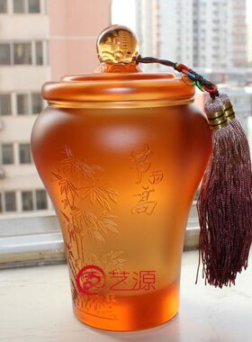 琉璃摆件茶叶罐节节高商务礼品创意家居装饰品老师同学聚会纪念品