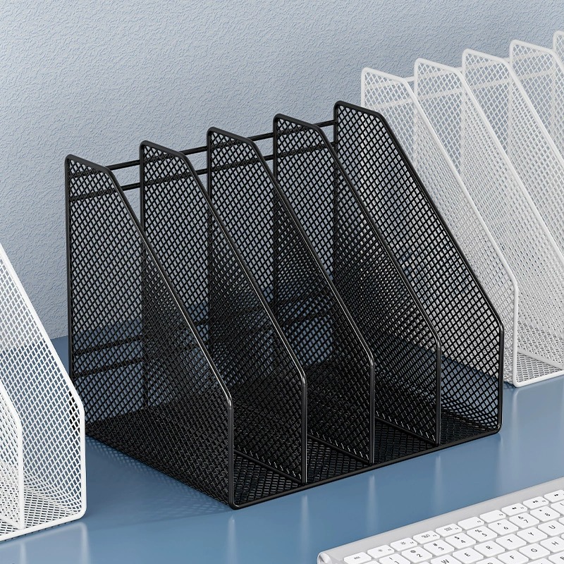 金属文件框文件架办公室铁质多层文件夹档案收纳盒书架立式文件格