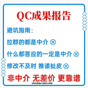 代编撰写修改QC成果报告电力火因草水利建筑ppt三小五小创新案例