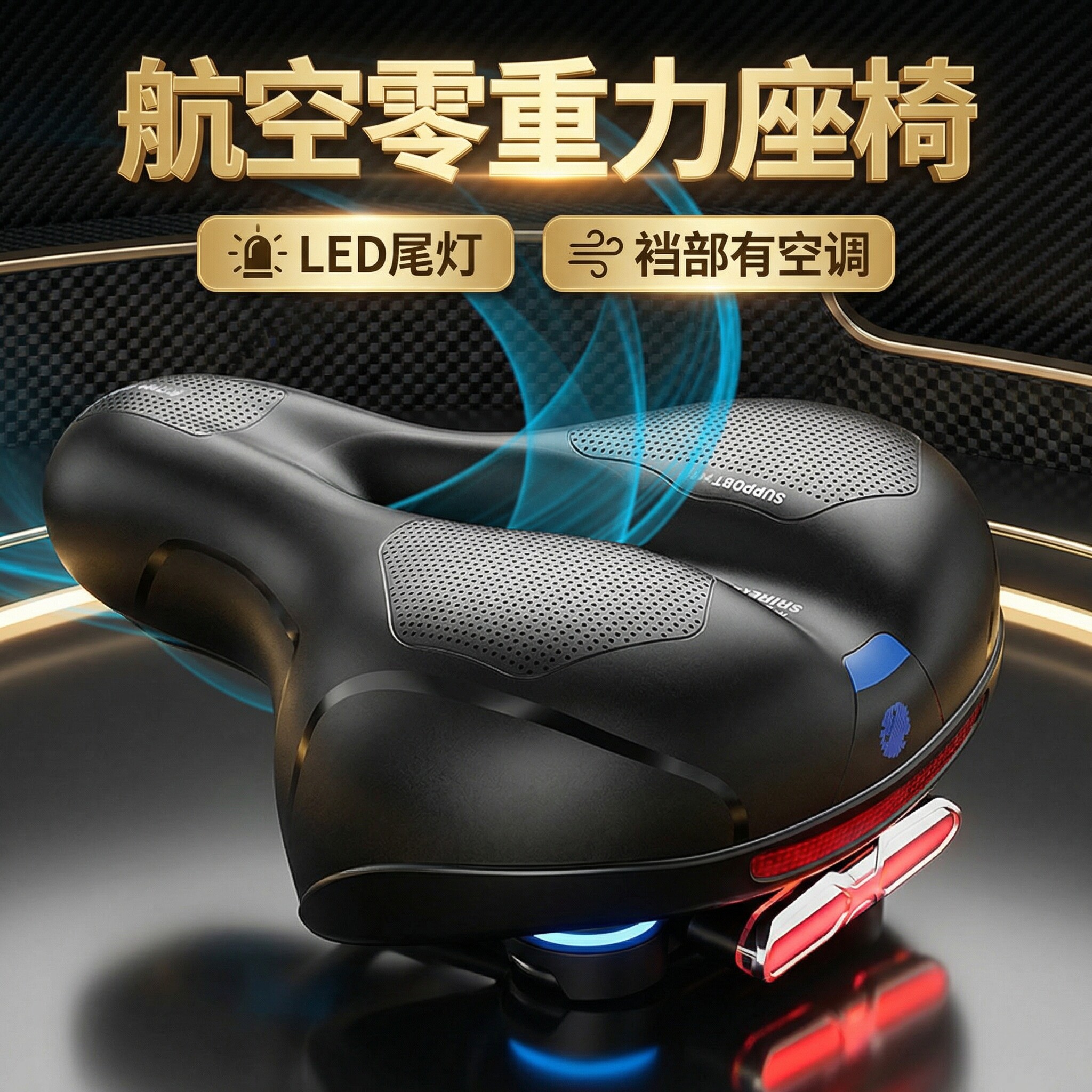 德国自行车坐垫防屁股痛超软车座山地公路车座垫坐鞍加厚减震配件