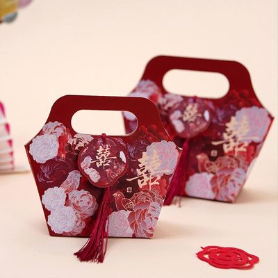 结婚喜糖糖盒盒子高级新