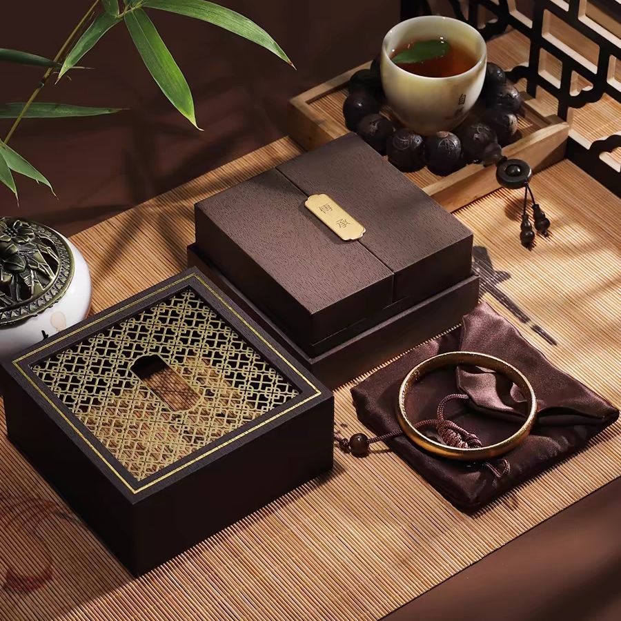 高档古法金珠宝首饰手镯