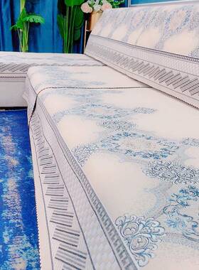 坐一妃沙发垫季通用防滑简约现代皮坐垫套罩靠背ECY三巾布四雪盖