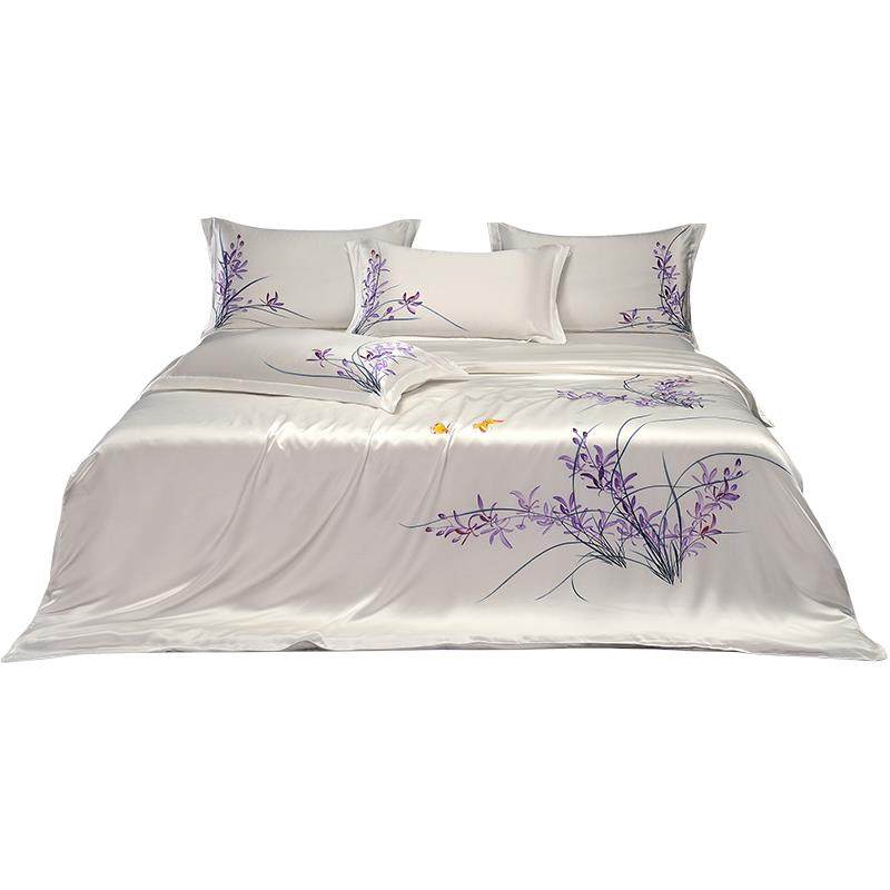 枕水M16003人家品单100%手绘真丝被套桑蚕丝婚庆床上用被罩人双被,床上用品,被套,淘宝优惠券,粉丝福利购,淘宝优惠卷