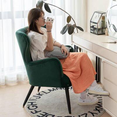 北欧轻奢网红单人沙发简约懒沙发LY-16196椅老休椅闲 虎卧室阳台