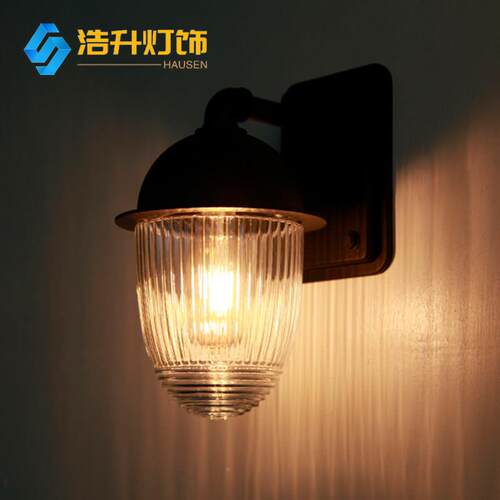 Hausen防/水壁 庭院铝质玻璃壁灯 户外防道灯 过欧式风格灯壁雨灯