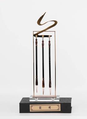 现代新中式笔架摆件铁毛艺酒餐店厅BJ1011书房样板间摆玄关装饰工