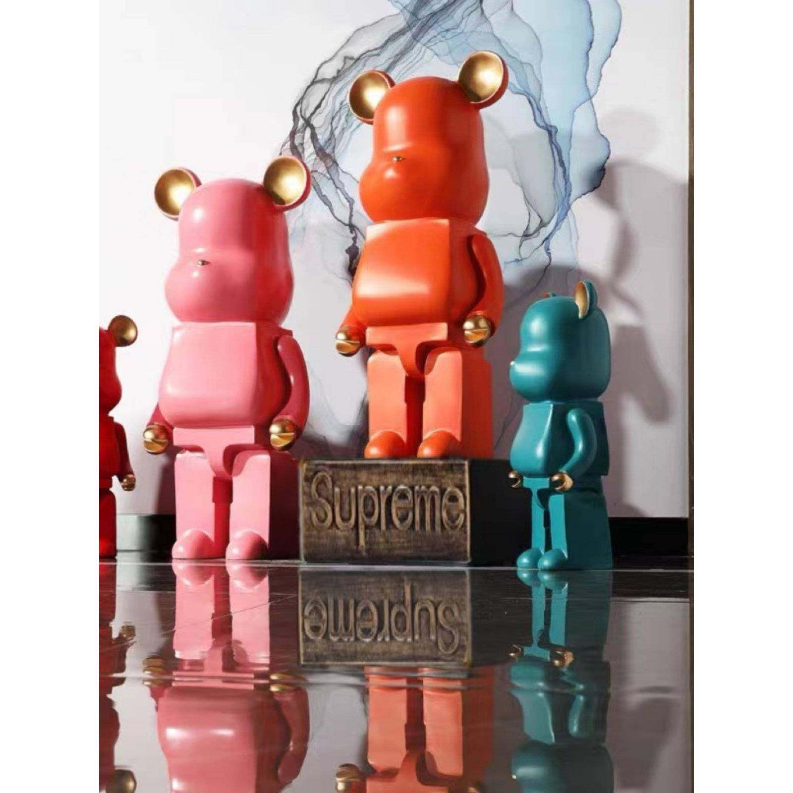 网潮玩迁暴力熊存钱罐大红摆件落地玄关电视柜装品送礼乔001饰礼,家居饰品,落地摆件,淘宝优惠券,粉丝福利购,淘宝优惠卷