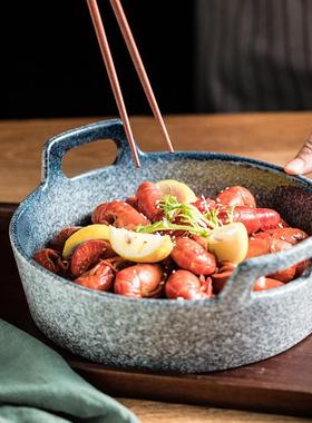 双小耳汤盘餐具龙虾盘子档牛水煮IYD酸菜鱼加深高海鲜干锅大号肥