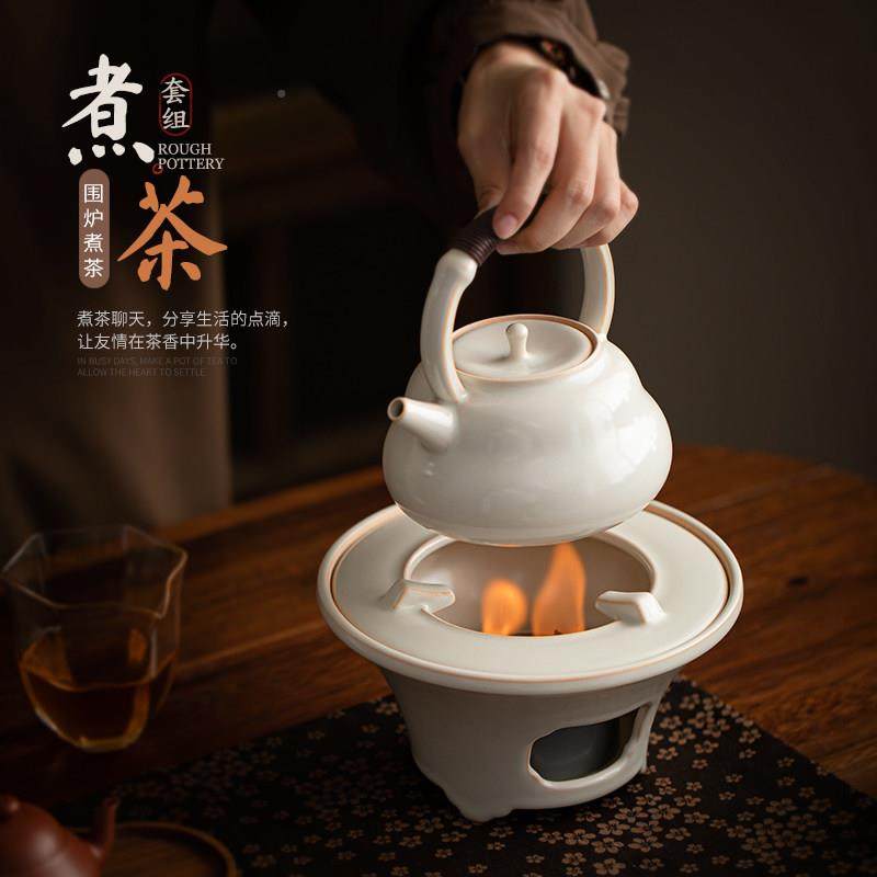 新茶中式烧酒精加热茶炉家用茶室陶瓷煮提梁ZCL-2411壶水壶花茶煮,餐饮具,煮茶炉,淘宝优惠券,粉丝福利购,淘宝优惠卷