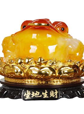 招财金蟾MX567摆坐地生财金蝉办室客厅收银柜台店铺开业公件礼聚