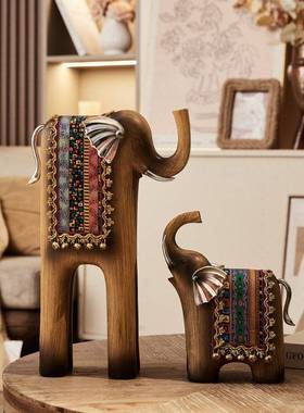 中风覆古轻古奢艺术大象摆54549995饰办公玄室关客厅视柜台面侘寂